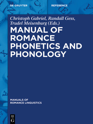 cover image of Manual of Romance Phonetics and Phonology